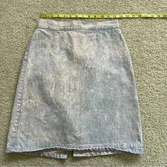 Bongo Vintage 90’s Gene Motesano Jean Skirt Pink Wash Women’s Size 7 Style 17302 - Picture 10 of 12